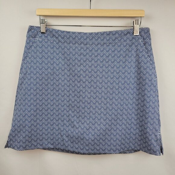 Lady Hagen Geometric Print Athletic Skort Navy & White Size 10 NWT - Picture 1 of 12